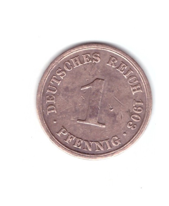 Moneda Germania 1 pfennig 1903 A, stare relativ buna, curata