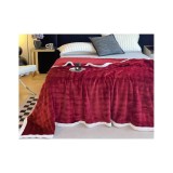 Cumpara ieftin Patura Cocolino Cu Bordura Alba - Visiniu - JOJ658