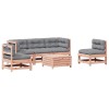 Set mobilier de gradina cu perne, 6 piese, lemn masiv Douglas