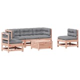 Set mobilier de gradina cu perne, 6 piese, lemn masiv Douglas