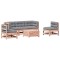 Set mobilier de gradina cu perne, 6 piese, lemn masiv Douglas