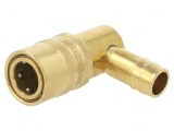 Conector rapid &icirc;n unghi de 90&deg; max.15bar alamă FPM