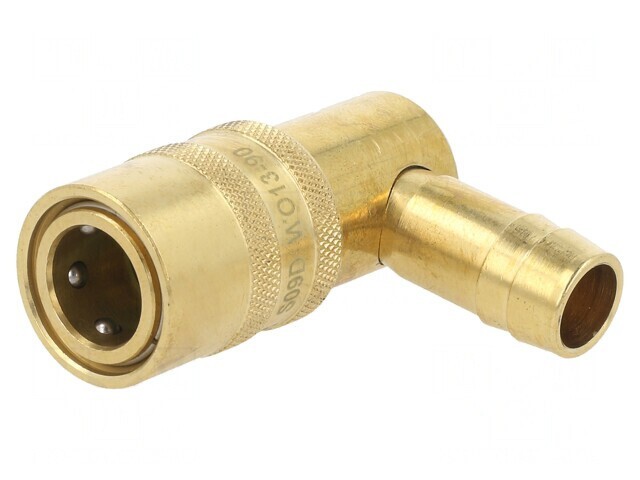 Conector rapid &icirc;n unghi de 90&deg; max.15bar alamă FPM