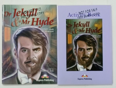 DR . JEKYLL and Mr. HYDE by ROBERT LOUIS STEVENSON , retold by ELIZABETH GRAY , VOLUMELE I - II , CARTE PENTRU PERFECTIONAREA LIMBAII ENGLEZE , CD INC foto