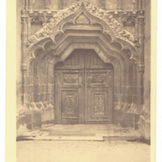 4858 - BRASOV, Black Church, front door, Romania - old postcard - unused