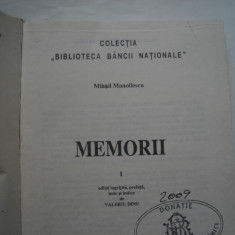 Memorii (vol. I) - Mihail Manoilescu