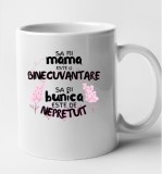 Cana alba personalizata Sa fii mama este o binecuvantare, INOVATIX&reg;. 330 ml, Oem