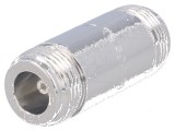 Adaptor N soclu din ambele părţi drept 50&Omega; PTFE aurit: Adaptor N soclu drept 50&Omega; PTFE aurit