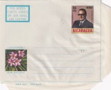 FILATELIE TEMATICA - PLIC NICARAGUA TEMATICA AVION AVIOANE AVIATIE AIR LETTER AIRMAIL FLORA FLORI