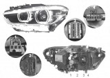 Far Bmw Seria 1 (F20), 05.2015-, fata, Stanga, cu LED daytime running light; LED; electric; cu motor;, Hella