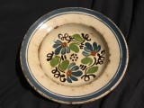 Arta / Traditie - Farfurie veche taraneasca cu flori realizata in Transilvania !