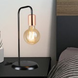 Tischleuchte Lancaster E27 Metall Schwarz / Kupferfarben [lux.pro] HausGarden Leisure