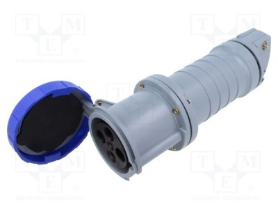 Conector alimentare AC trifazat AMPHENOL IP&amp;amp;S 63A 250V 4 pini IP69K foto