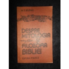 M. S. Belenki - Despre mitologia si filozofia Bibliei