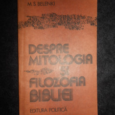 M. S. Belenki - Despre mitologia si filozofia Bibliei