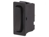 Rocker Switch ON-OFF-ON 6A 250V Black IP40