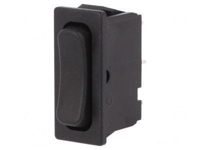 Rocker Switch ON-OFF-ON 6A 250V Black IP40 foto