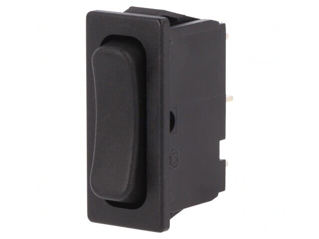 Rocker Switch ON-OFF-ON 6A 250V Black IP40