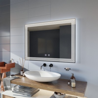 Oglinda LED Rectangulara, Dezaburire, 80x60cm, ADIS Basic Touch ModernLight Concept foto