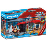 Statie de pompieri cu motocicleta PM71193 Playmobil