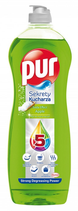 Pur Apple, Detergent Lichid Pentru Spalat Vase, Manual, 750ml