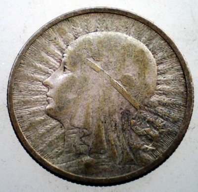 F.031 POLONIA QUEEN JADWIGA 2 ZLOTE ZLOTI 1932 ARGINT foto
