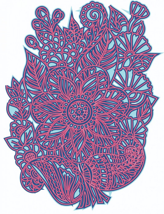 Sticker decorativ, Mandala , Multicolor, 78 cm, 4879ST