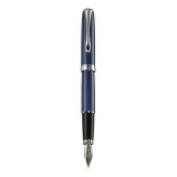 Stilou DIPLOMAT Excellence A2, cu penita M, din otel inoxidabil - Midnight Blue Chrome