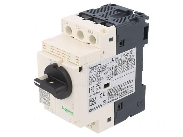 &Icirc;ntrerupător Motor 0,75kW 230-690V pentru Șină DIN IP20 GV2L07