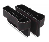 Cumpara ieftin Organizator auto intre scaune, negru cu cusatura rosie, set 2 bucati