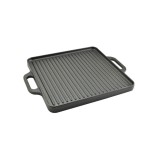 Plita Fonta 33x33 cm, 2 Fete, cu Manere - Handy KitchenServ - Gratar Universal, Gaz, Carbuni, Cuptor