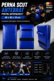 Perna Scut Antebrat Antrenament Box Kickboxing MMA 50x30x10 cm PVC Rezistent 900gr Albastru