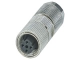 Conector M12 mufă 4 pini, drept, IP65, 48V, cod D