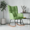 VidaXL Scaun balansoar, verde deschis, catifea