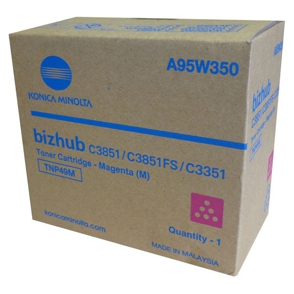 Cartus original Konica Minolta C3351 C3851 TNP49M A95W350 Magenta 12K