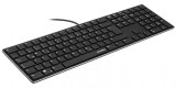 Tastatura cu fir silentioasa Speedlink RIVA Scissor Keyboard, cu USB, layout german, negru - RESIGILAT