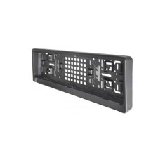 Suport numar inmatriculare fata cu amortizor protectie PU negru sistem 3Click Cod: R-0001 Automotive TrustedCars