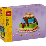 LEGO Tort aniversar construibil 40815, 219 piese, decor festiv 7+