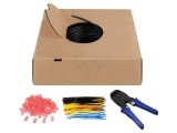 Cablu U/UTP 4x2x24AWG Goobay 100m PE negru pentru exterior