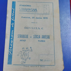 program Strungul Arad - Sticla A. Turda