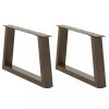 VidaXL Picioare pentru măsuță de cafea &icirc;n formă de V, 2 buc., oțel natural, 50x(30-31,3) cm 4012531