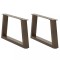 vidaXL Picioare pentru măsuță de cafea &icirc;n formă de V, 2 buc., oțel natural, 50x(30-31,3) cm 4012531