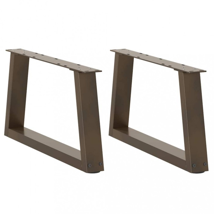 vidaXL Picioare pentru măsuță de cafea &icirc;n formă de V, 2 buc., oțel natural, 50x(30-31,3) cm 4012531