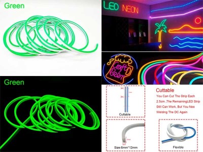 Banda LED decor 2835 5M verde IP65 foto