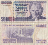 1998, 500.000 Turkish Lira (P-212a.2) - Turcia