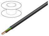 Cablu H05VV-F 3G1,5mm2 cu litat din cupru PVC negru 300V 500V