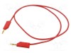 Cablu de măsurare Hirschmann T&amp;M MLN 100/2,5 Aurit 1m 32A 60V DC 30V AC roșu PVC