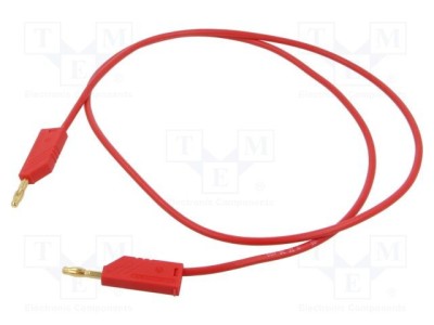 Cablu de măsurare Hirschmann T&amp;amp;M MLN 100/2,5 Aurit 1m 32A 60V DC 30V AC roșu PVC foto