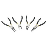 Set clesti sigurante seeger Crownman 180 mm (7) din otel carbon, manere PVC, varf drept si curbat pentru interior si exterior, duritate HRC 42-48