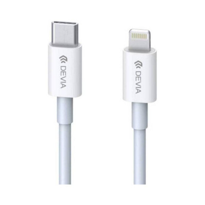 Cablu Devia Full 1m USB Type C - iPhone alb 3A 20W foto